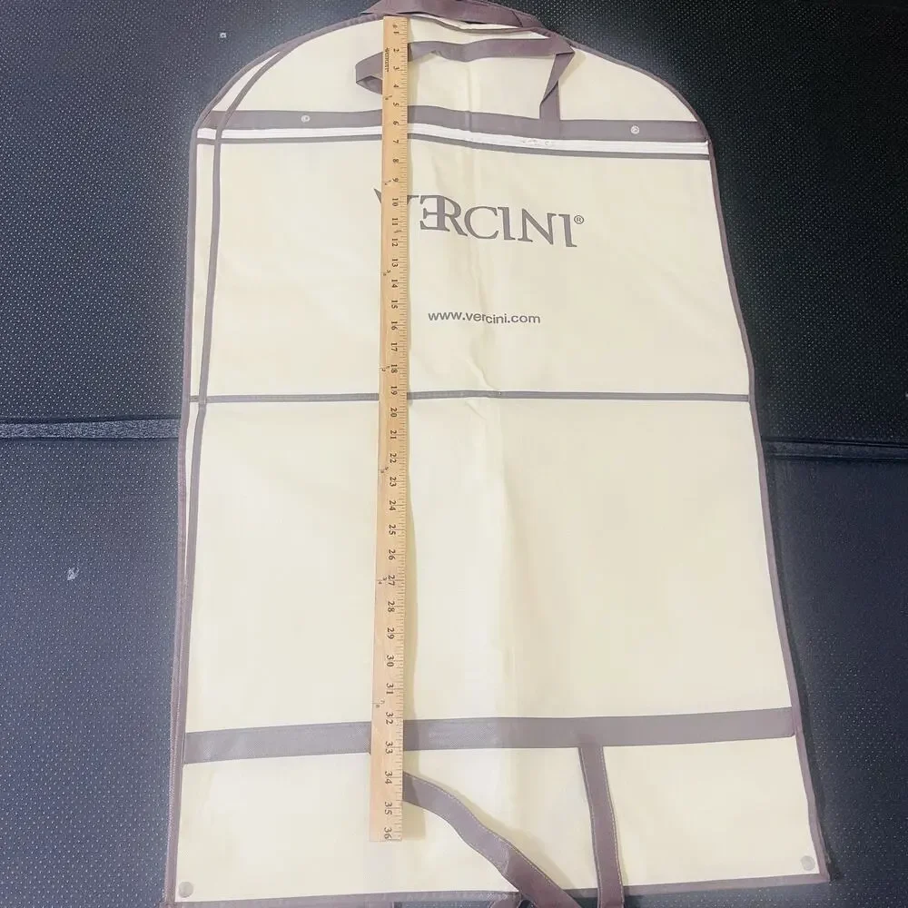 3‎ -pcs Vercini Brand Suit Garment Travel Clothings Hanger Bags Beige Brown